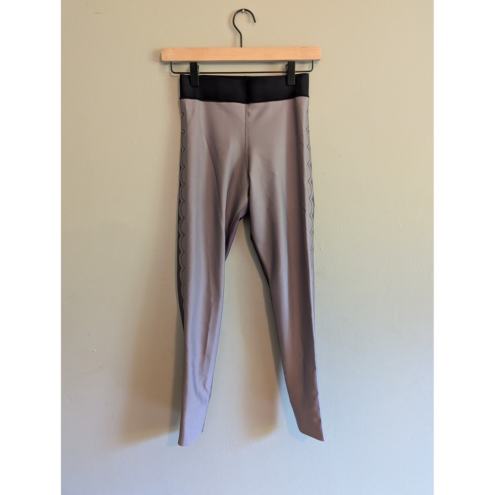 Ultracor Scallop Laser Cut Gradient Leggings Taupe Purple‎ Size M Athletic Sport